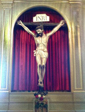 catala crucifix Santa Clara mission
