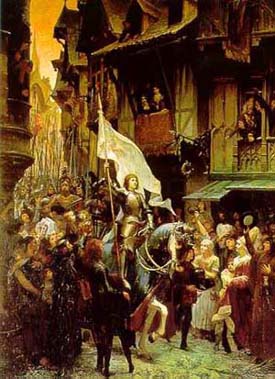 Joan of Arc entering Orleans in victory