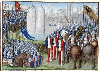 The crusader army outside Damascus during the 2nd crusade