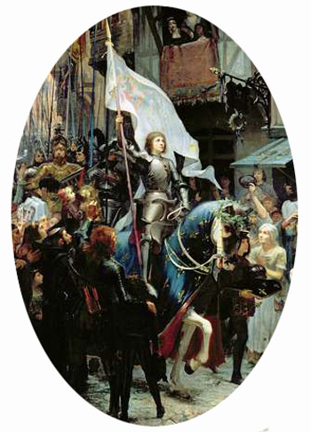 Triumphant Joan of Arc entering Orleans