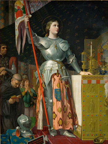Joan of arc at the coronation in Reims