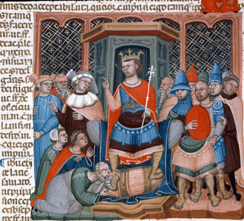 theodora and Justinian in court