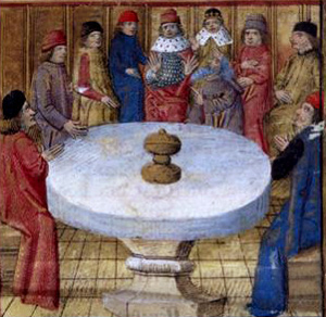 The knights of the round table protect the grail
