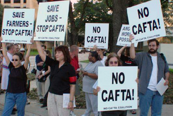 Protest CAFTA