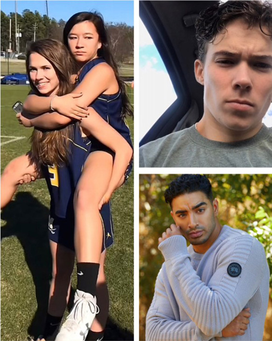 Two popular FTM influencers, considered very attractive by the youth