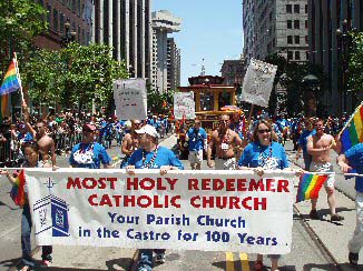 Parishioners of Fr. meriwether join 'gay pride' parade