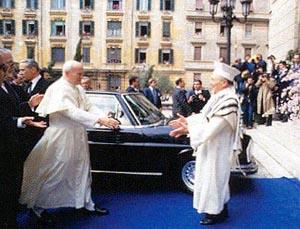 John Paul II visits a synagogue