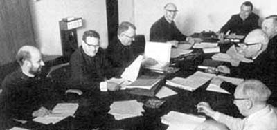 Fr. Somerville in an ICEL meeting