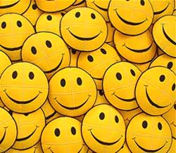 Smileys represent worldly optimism