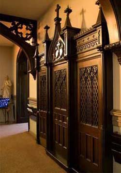 A traditional and ornate confessional
