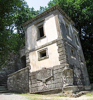 A stone tower with a strong foundation