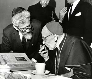 Rabbi Heschel with Cardinal Bea