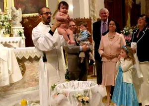 Neocatechumenal baptism that doesn't touch water to the babies forehead