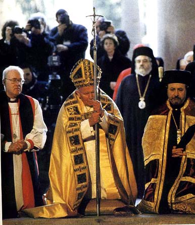 JPII opens the Holy Door with a Schismatic and Protestant