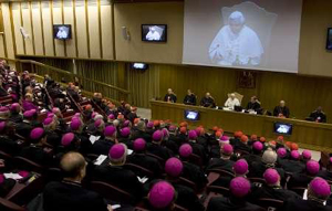 The meeting room for the Synod of Bishops