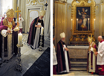Williams prays alongside with Benedict XVI