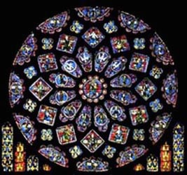 Stained glass jewel of Chartres, France