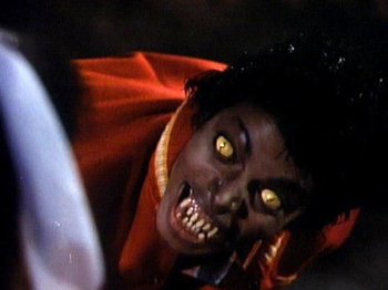 Michael Jackson as a vampire in 'Thriller'