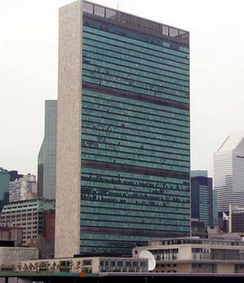 The United Nations building New York