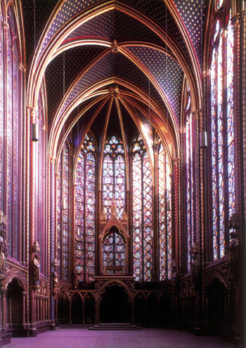 The stained glass of Sainte Chapelle Cathedral