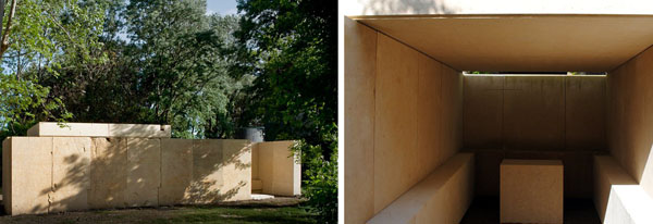 an underground concrete biennale chapel