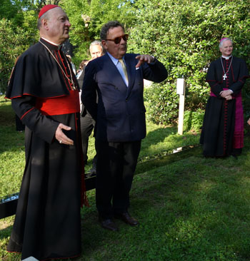 card Ravisi a the unveiling ceremony of the Vatican exhibit