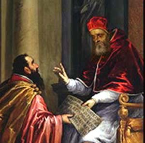 Pope Paul IV issuing a statute