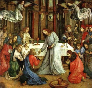 The Eucharist distributed at the Last Supper
