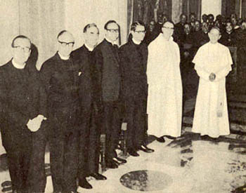 Paul VI with Protestants who help write the New Mas