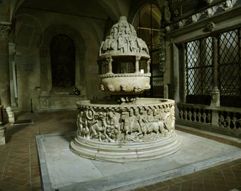 A Baptismal font from an ancient Church