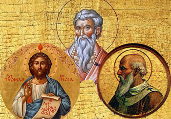 St. Thomas the Apostle, St.Iraeneus, Pope St. Leo II