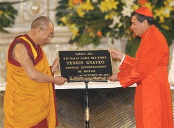 A plaque commemorates the pagan visit