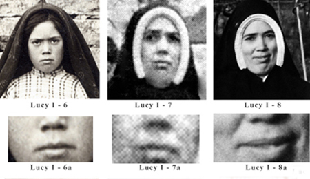Three difference images of Sister Lucy I