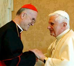 Cardinal Bertone and Pope Benedict XVI