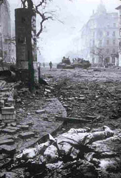 The Red Army massacre in Budapest, 1956