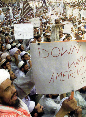 Anti-America riot of Muslims