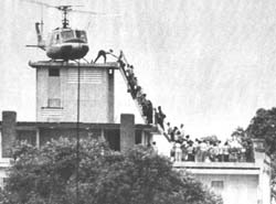 South Vietnamese evacuate Saigon