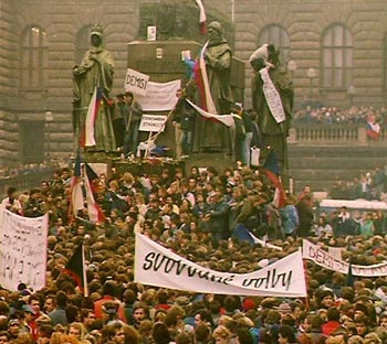 The velvet revolution of Czechoslovakia