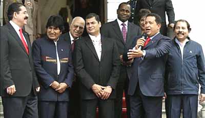 Zelaya, Morales, Correa, Chavez, and Ortega