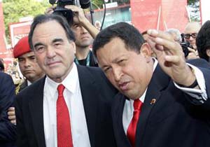 Oliver Stone with Chavez in Venice