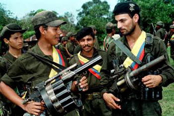Heavily armed FARC in Colombia