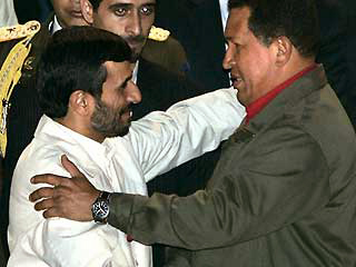 Ahmadinejad and Chavez seeing each other as brothers