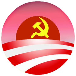A combination U.S. communist banner