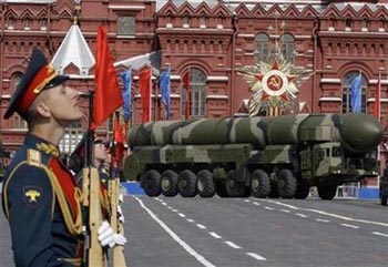 A topol L missile launcher in Red Square