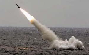 A missile launched from a Chinese submarine