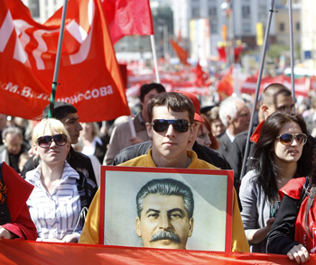 A pro-Stalin demonstration in Russia