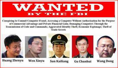 Five chinese spies