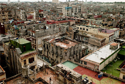 A photograph of poverty stricken Havana