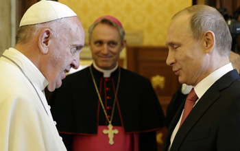 pope francis with putin