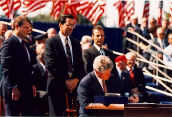 Bill Clinton signing NAFTA